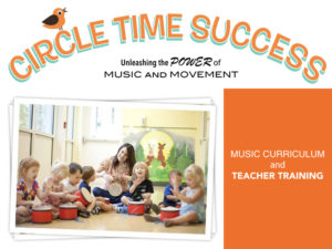 kids playing instruments with teacher at circle